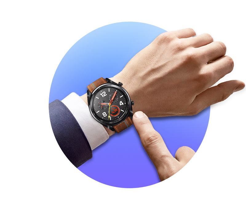 Correas de cuero para smartwatch correas de 20 22mm pulseras elegantes para reloj inteligente Amazfit Huawei Apple Watch