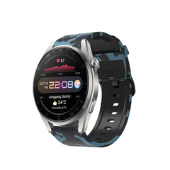 correa de silicona estilo camuflaje para smartwatch Huawei watch 3 pro pulsera con diseño militar para reloj inteligente