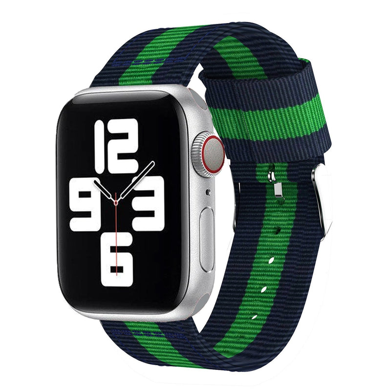 correa de nylon para apple watch 42 44 44mm pulsera ajustable de microfibras con hebillas