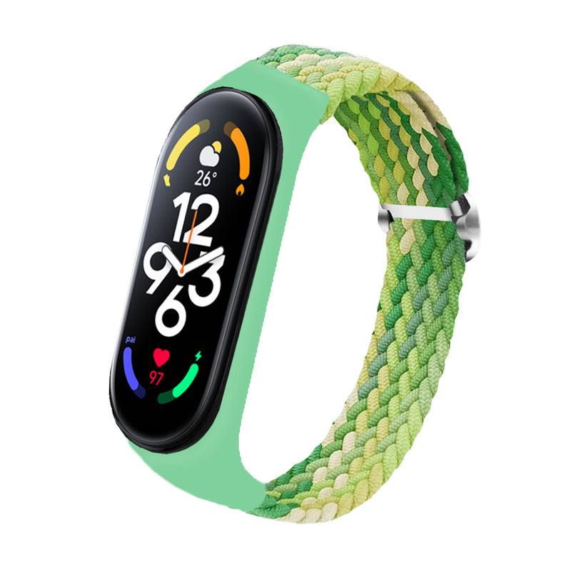 correas de nylon flexible con cierre metálico de hebilla para xiaomi smart band 7 pulsera trenzada de colores para smartband