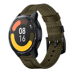 correa de cuero con bordado para xiaomi watch s1 active pulsera premium para reloj inteligente